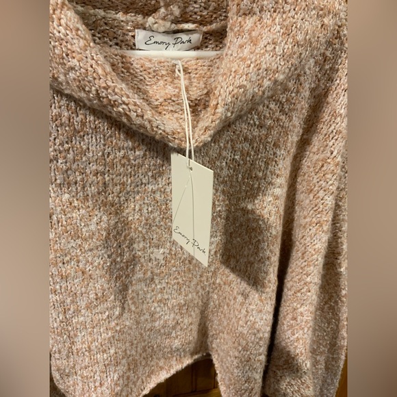 Emory Park Taupe Cowl Neck Sweater - Picture 2 of 5